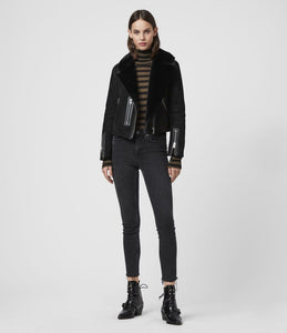Veste de motard en peau de mouton Willow